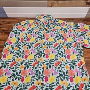 Yiume Shirt Mens 3XL Floral Hawaiian All Over Print Cotton Beach Cruise